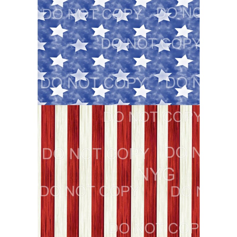 American Flag Background Sheet Sublimation transfers - Heat
