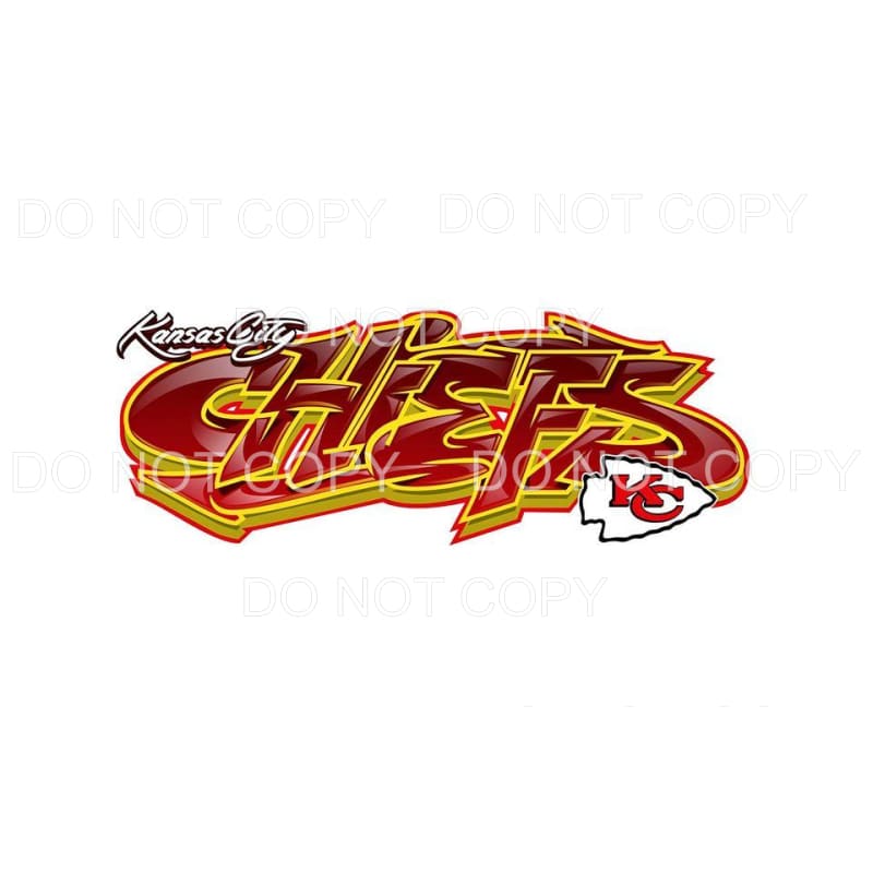 Kansas City Chiefs KC Red Yellow Graffiti Sublimation