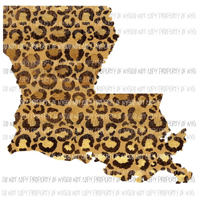 Louisiana Leopard 1 Sublimation transfers Heat Transfer