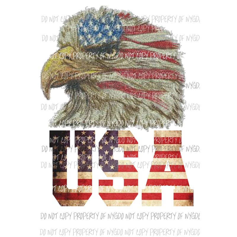 USA Bald Eagle #1 Sublimation transfers Heat Transfer