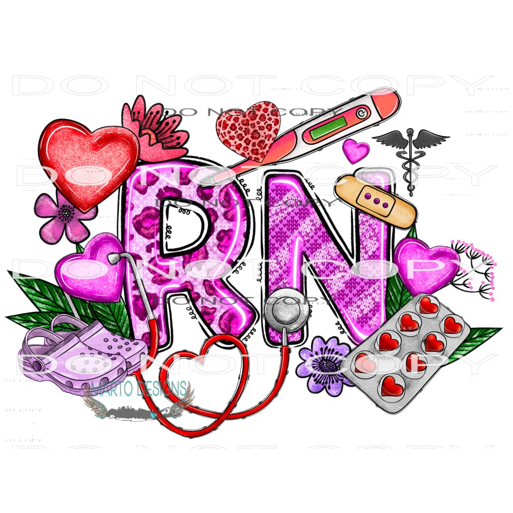 Valentine RN #9592 Sublimation transfers - Heat Transfer