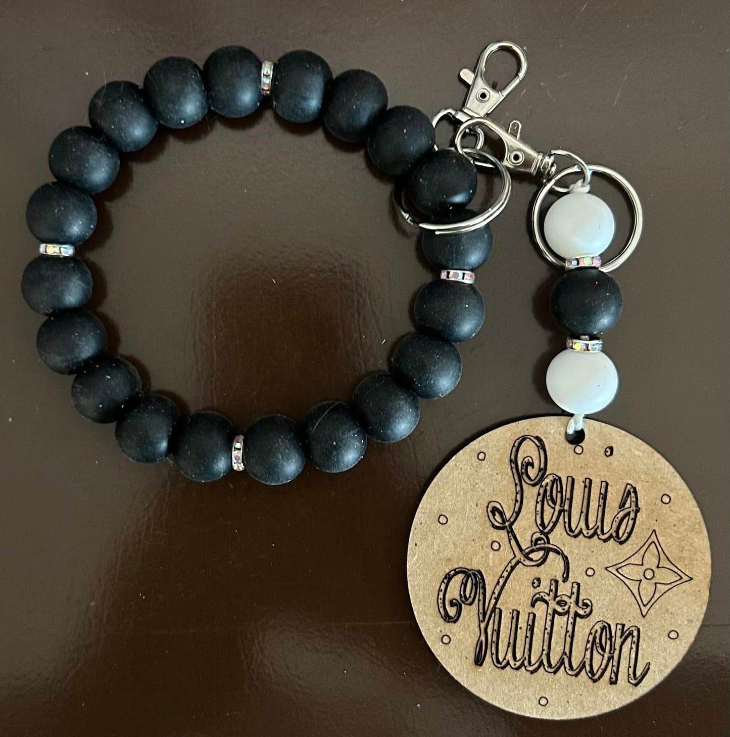 Custom Add On keychain for wristlet  or just keychain You choose focal Bead and colors KEYCHAIN ONLY