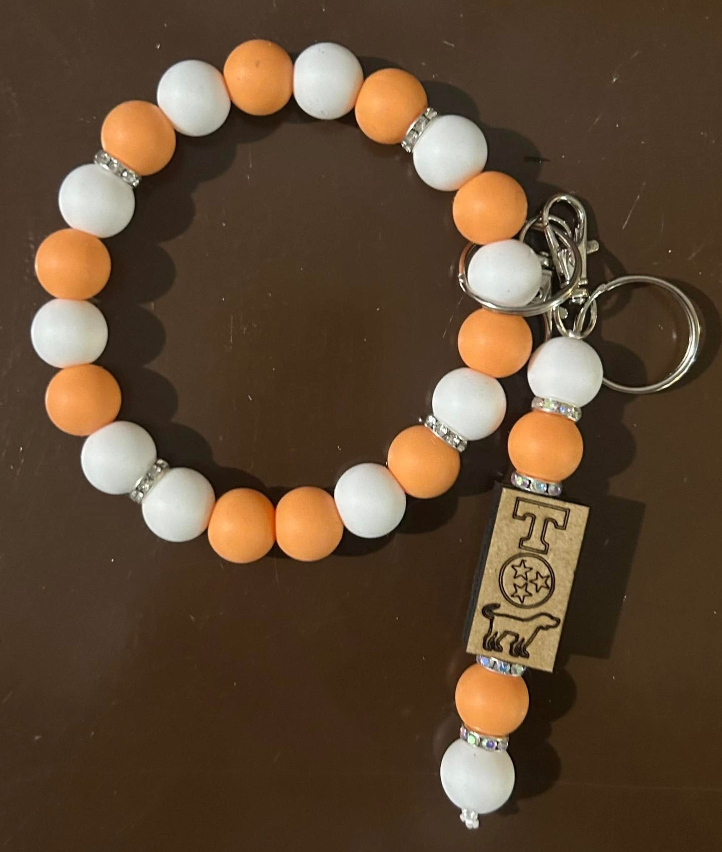 Custom Add On keychain for wristlet  or just keychain You choose focal Bead and colors KEYCHAIN ONLY