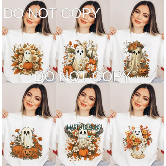 6 floral ghost bundle Transfers Prices less than 2.00 each