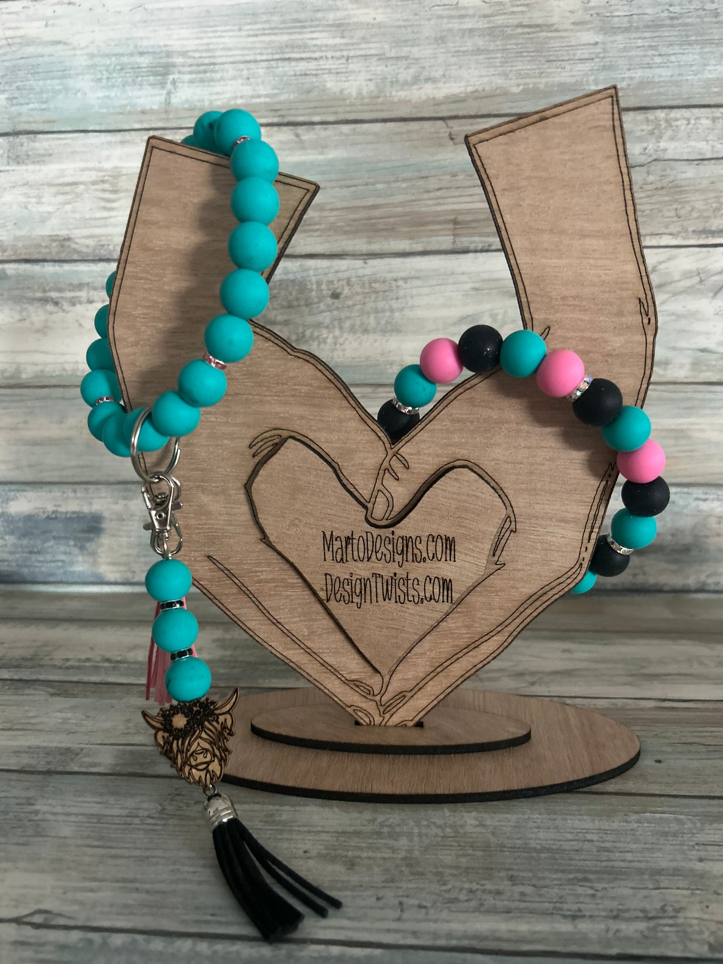 Custom Add On keychain for wristlet  or just keychain You choose focal Bead and colors KEYCHAIN ONLY