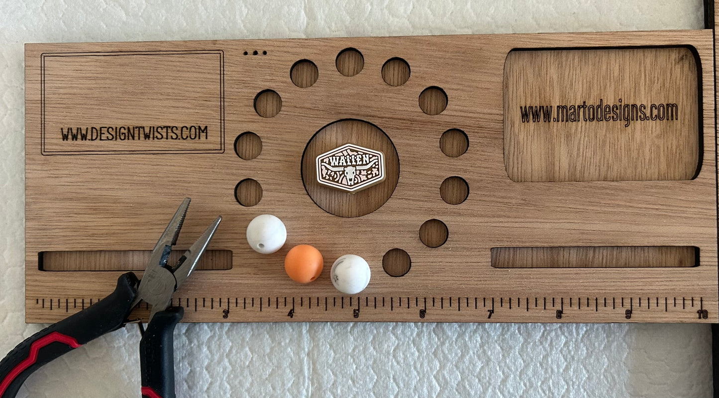 Custom Bead Display Board 4 x 10 inches Double base with or without custom business name