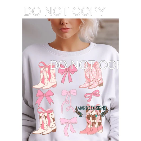 Boots and Bows # 1009 Sublimation transfers - Heat Transfer