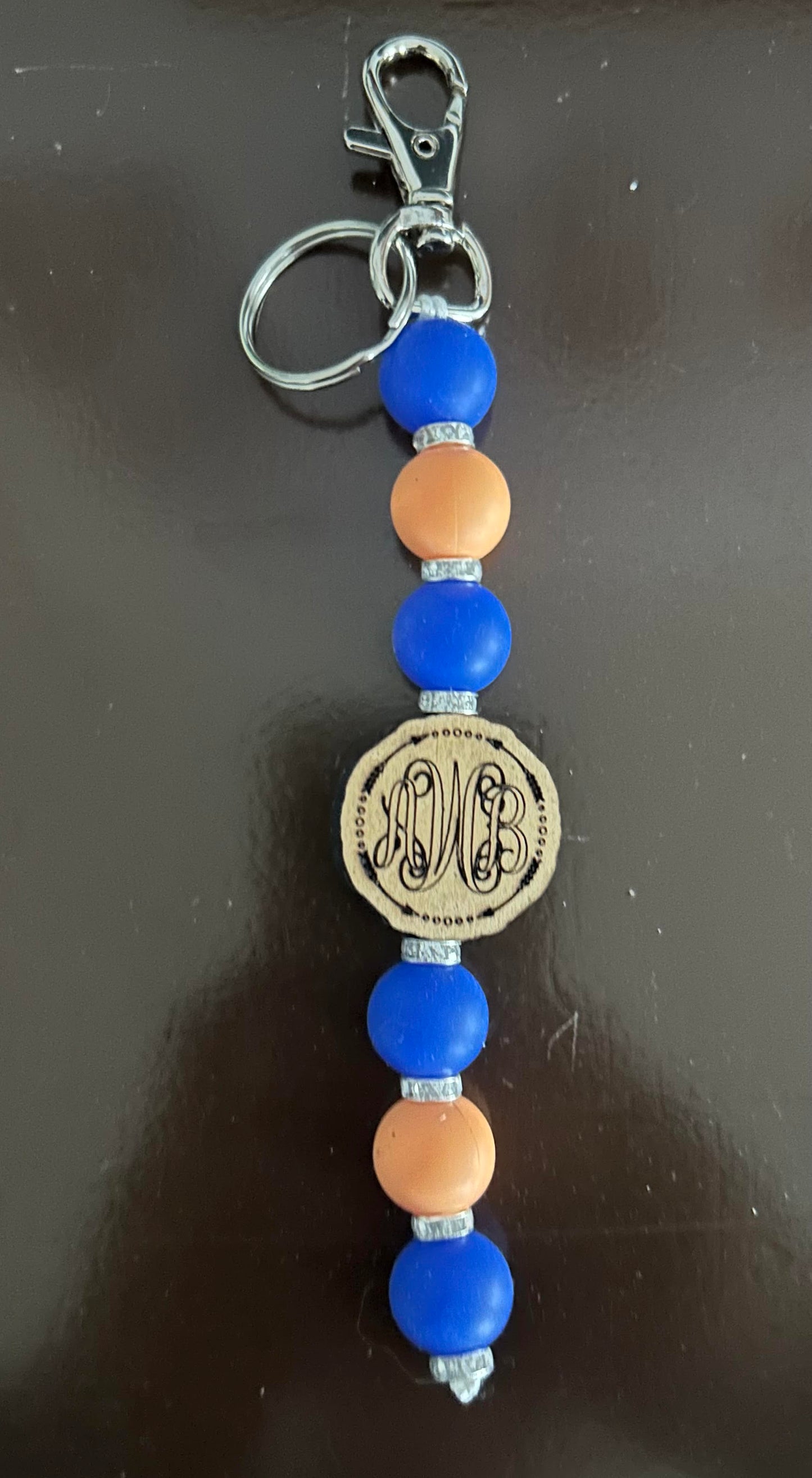 Custom Add On keychain for wristlet  or just keychain You choose focal Bead and colors KEYCHAIN ONLY