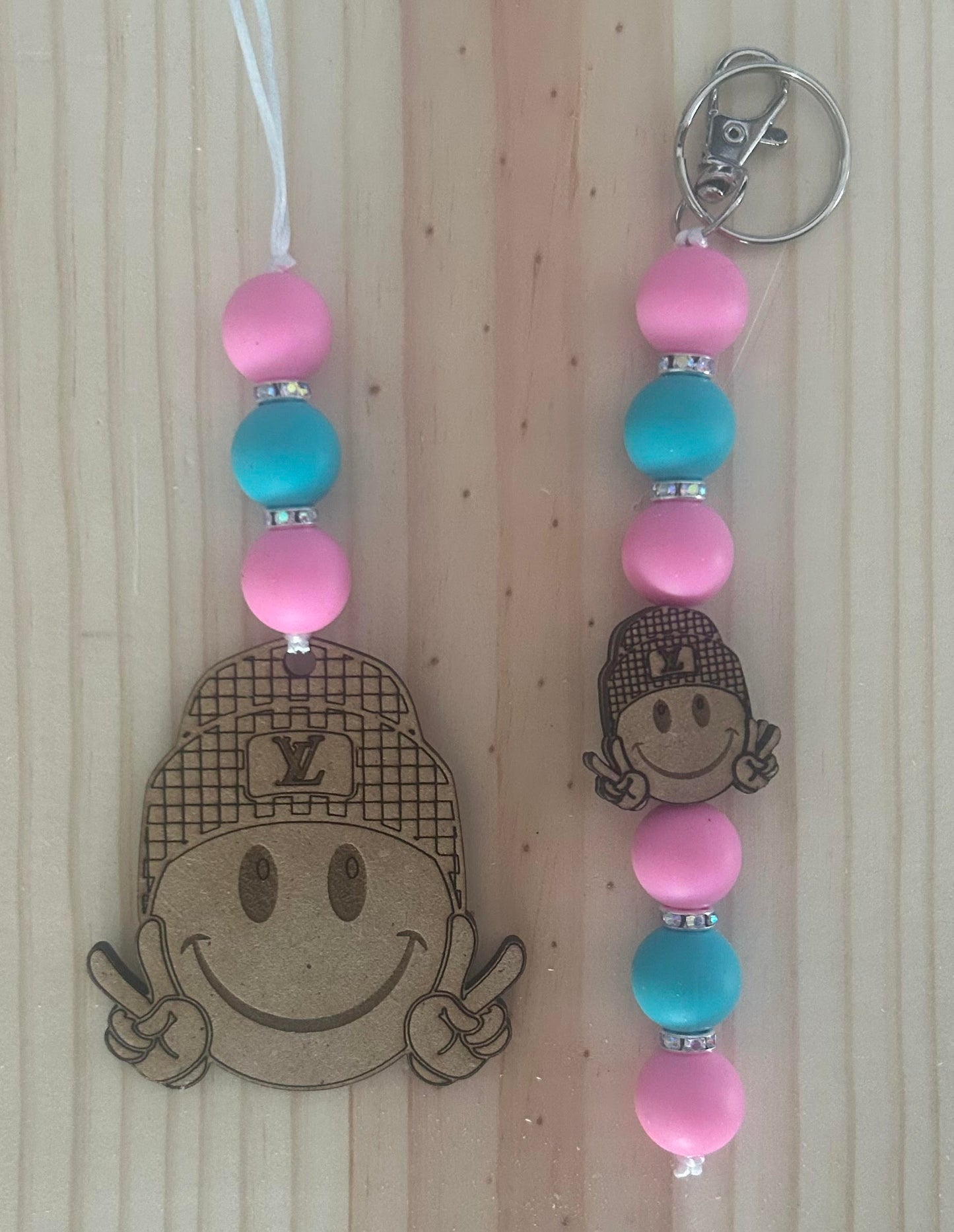 Custom Add On keychain for wristlet  or just keychain You choose focal Bead and colors KEYCHAIN ONLY