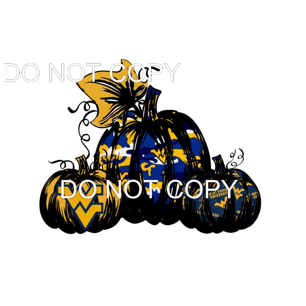 West Virginia Mountaineers Pumpkin Trio # 7794 Sublimation