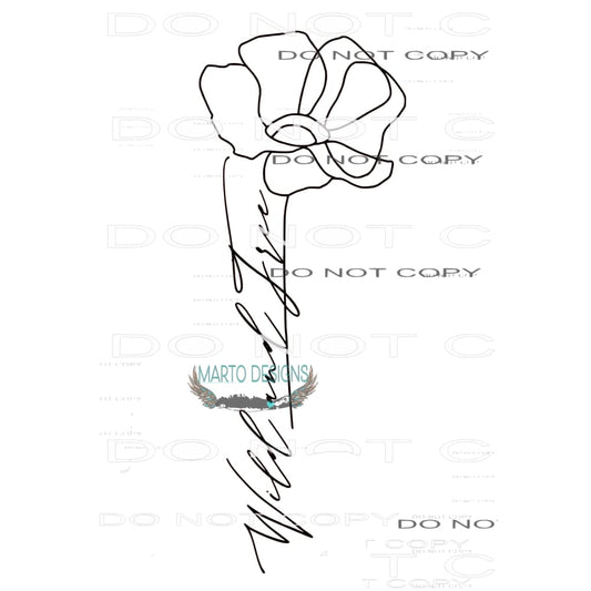 Wildflowers # 8289 Sublimation transfers - Heat Transfer