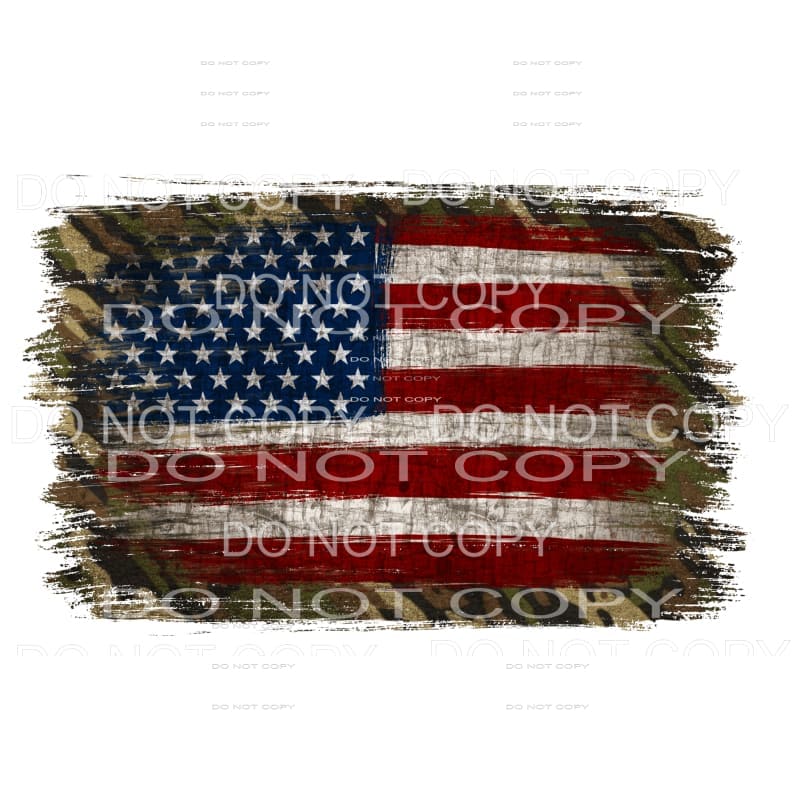 American Flag Camo Camouflage USA Grunge Background Sheet 