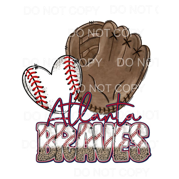 martodesigns - Atlanta Braves Baseball Heart Glove Leopard – Designtwists