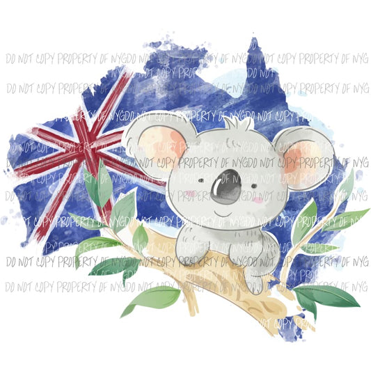 australia koala Sublimation transfers Heat Transfer