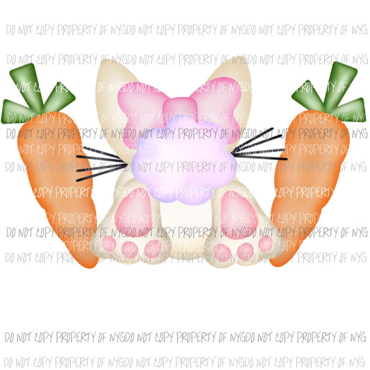 Bunny Girl Tail with carrots Sublimation transfers Heat Transfer