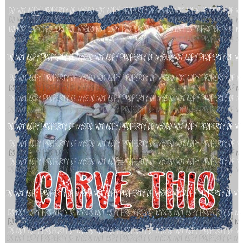 Carve this pumpkin scarecrow Sublimation transfers Heat Transfer