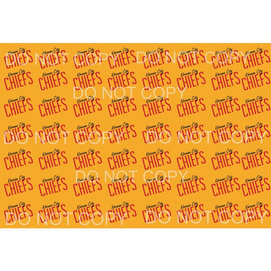 Chiefs Background sheet # 1 Sublimation transfers - Heat 