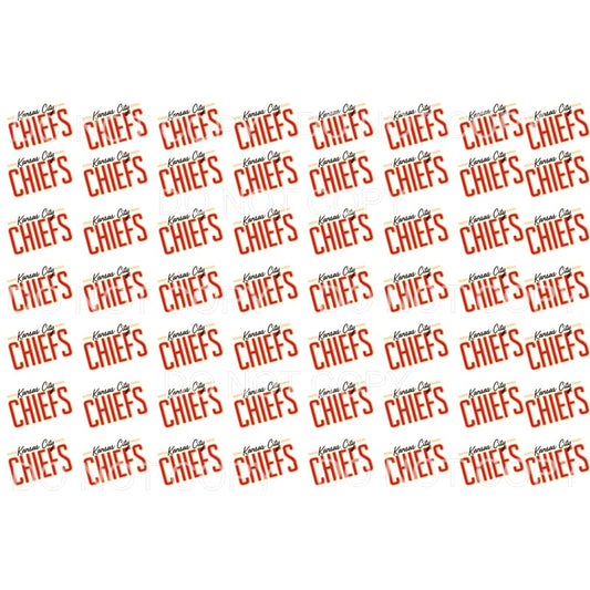 Chiefs Background sheet # 2 Sublimation transfers - Heat 