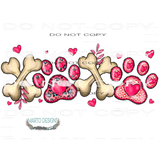 Dog Xoxo #9577 Sublimation transfers - Heat Transfer Graphic