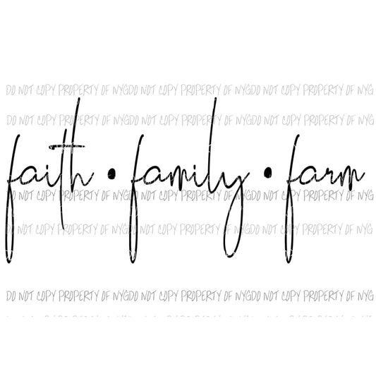 Faith Family Farm 2 Sublimation transfers Heat Transfer