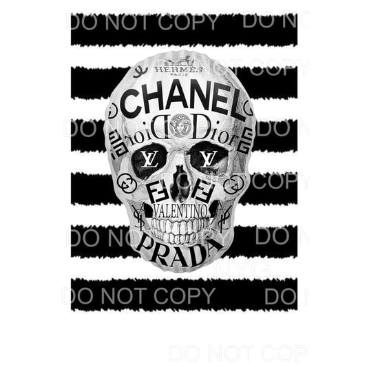 Gucci Chanel Dior LV Versace Skull #3 Sublimation transfers 