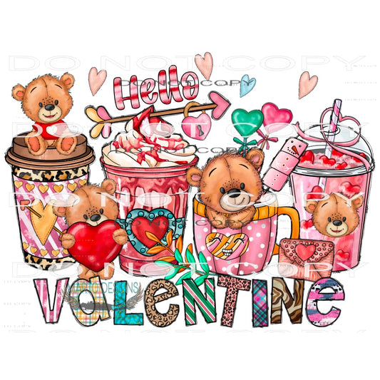 Hello Valentine #9563 Sublimation transfers - Heat Transfer