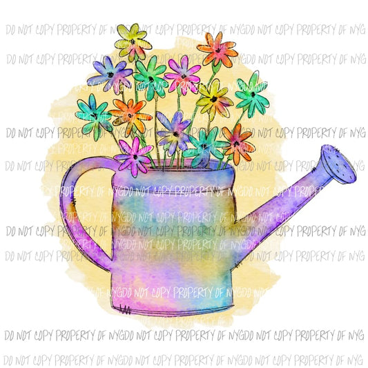 I Just Wet My Plants watering can flowers watercolor Sublimation transfers Heat Transfer