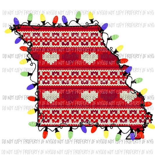 missouri heart lights Sublimation transfers Heat Transfer