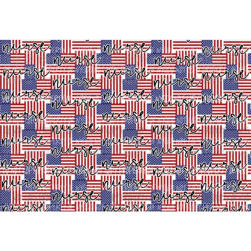 Nurse flag sheet 1 Sublimation transfers Heat Transfer