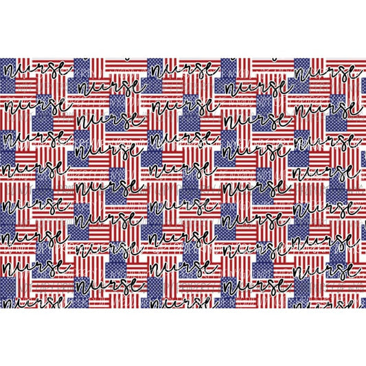 Nurse flag sheet 1 Sublimation transfers Heat Transfer