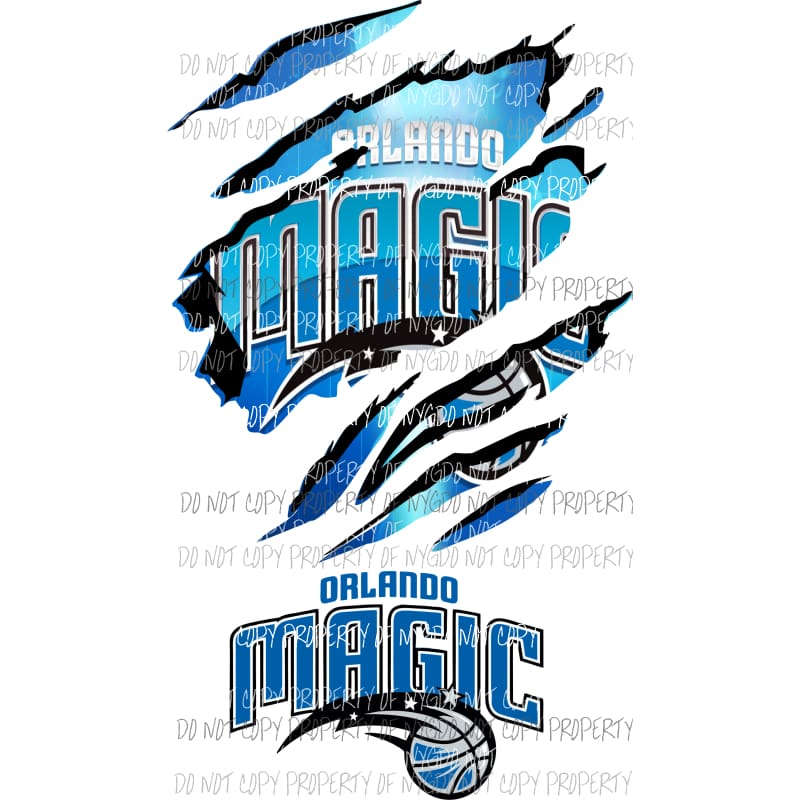 Orlando Magic ripped design Sublimation transfers Heat Transfer