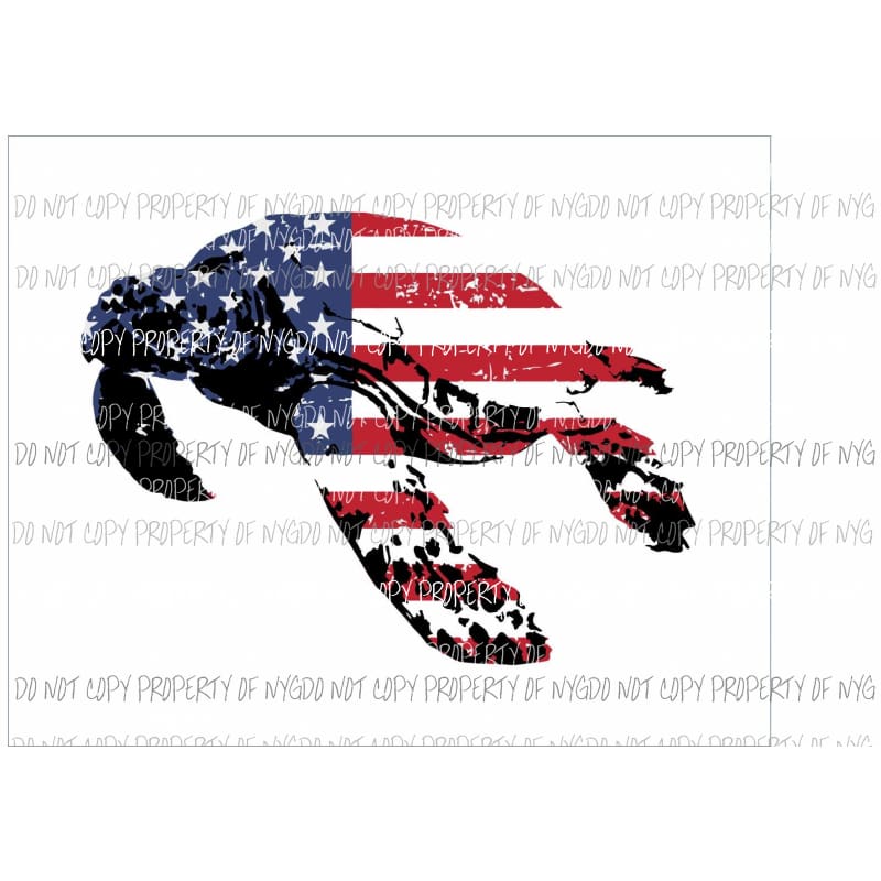 Sea Turtle american flag red white blue grunge Sublimation transfers Heat Transfer