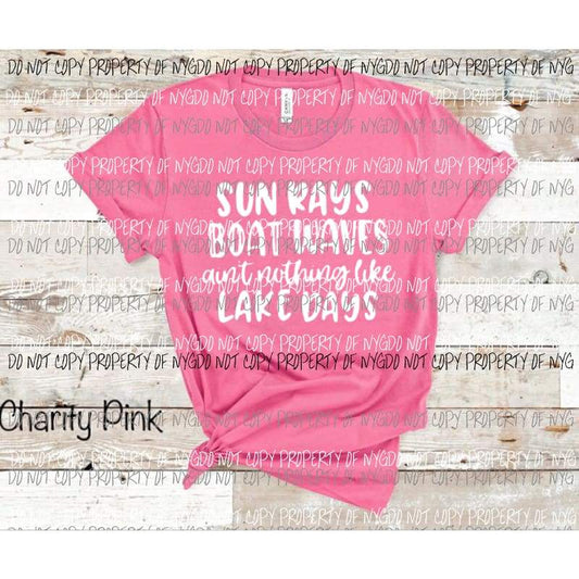 SUN RAYS LAKE PRE ORDER SHIPS 6-10-20 White SCREEN PRINT can go on any shirt adult 13x9 inches Heat Transfer