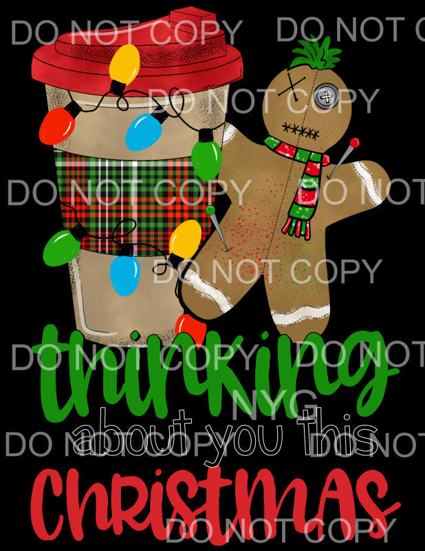 Thinking About You This Christmas Coffee Cup Red Green Plaid