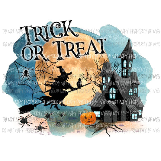 Trick or treat witch halloween Sublimation transfers Heat Transfer