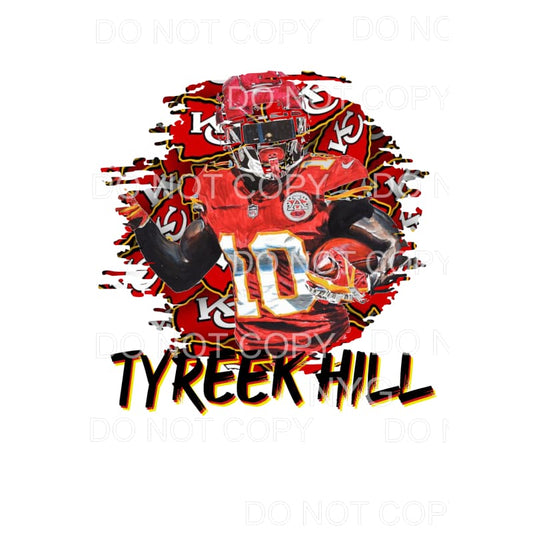 Tyreek Hill Chiefs # 2 Sublimation transfers - Heat Transfer