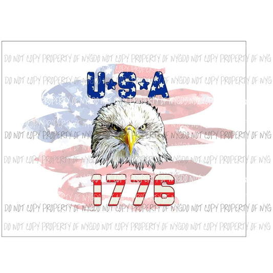 USA 1776 Eagle American Flag Sublimation transfers Heat Transfer