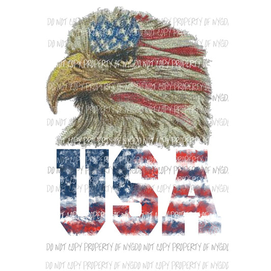 USA Bald Eagle #2 Sublimation transfers Heat Transfer