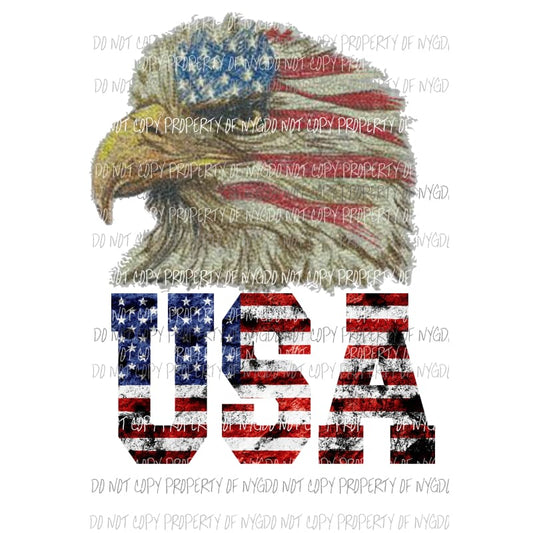 USA Bald Eagle #3 Sublimation transfers Heat Transfer