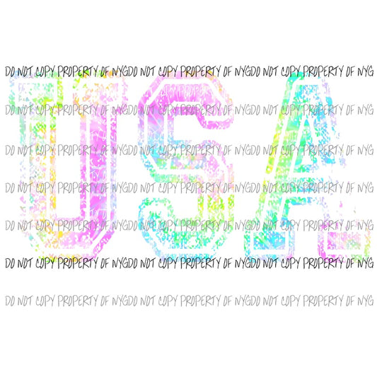 USA Tie Dye #1 Sublimation transfers Heat Transfer