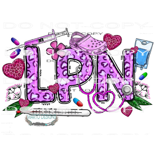 Valentine LPN #9585 Sublimation transfers - Heat Transfer