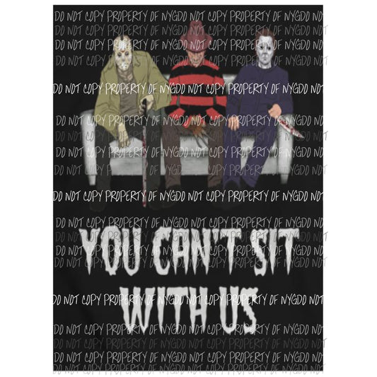 you cant sit with us scary movies freddie Sublimation transfers Heat Transfer